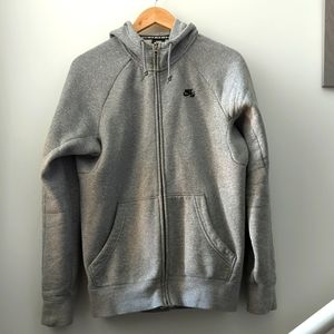 Nike SB Grey Zip-Up Hoodie